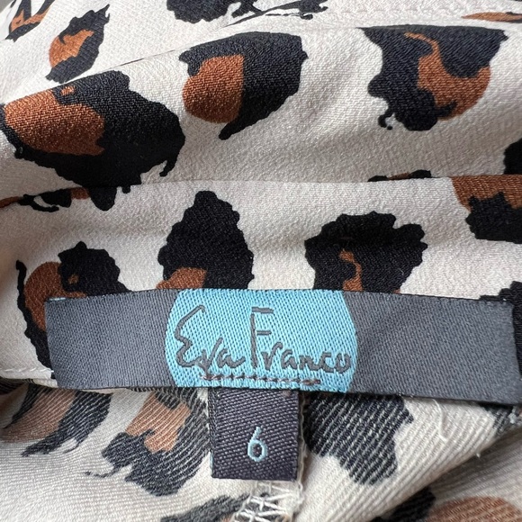 Eva Franco Leopard print Buttondown Top Anthropologie size 6 - Picture 9 of 9